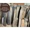 This shows my collection of old wood. I use this wood to create rustic and distressed location signs with your personalized information. 